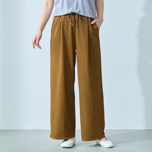 汗ジミ防止遮熱ワイドパンツ