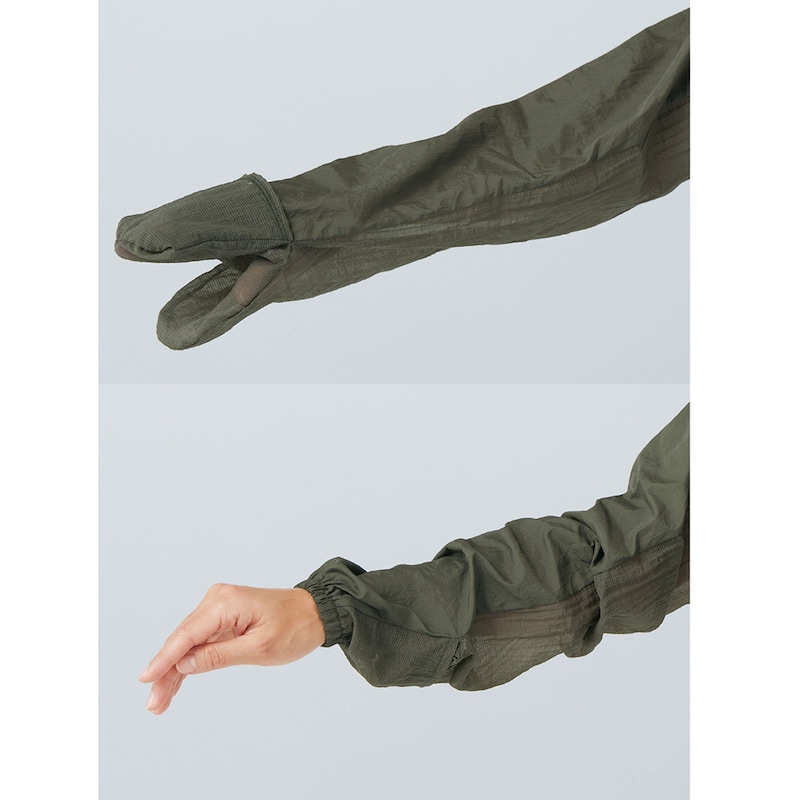 ミトンで手の甲や指先までガード