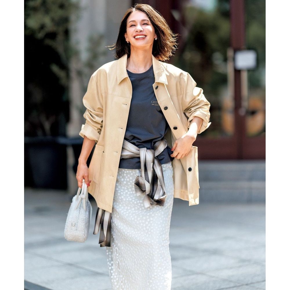 UNFILO／アンフィーロ】フェイクレザージャケット(オンワード樫山