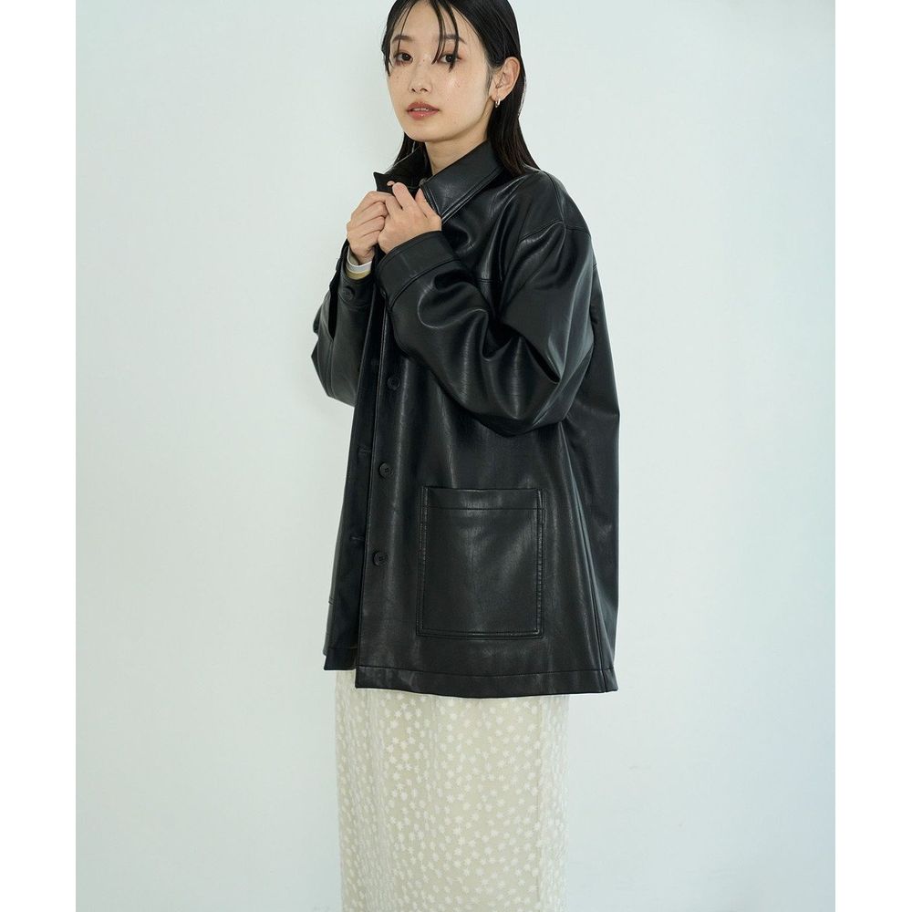 UNFILO／アンフィーロ】フェイクレザージャケット(オンワード樫山