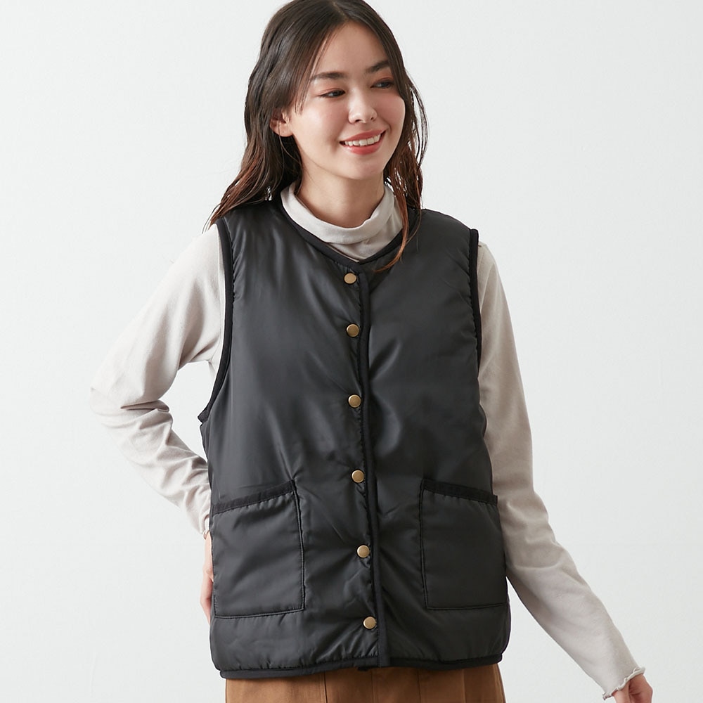 2月4日セール追加】 ボア×中綿リバーシブルベスト｜通販のベルメゾンネット