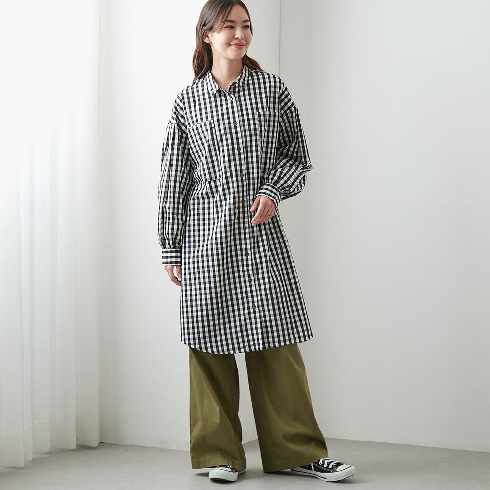 【ベルメゾン】ギンガムチェックワンピース