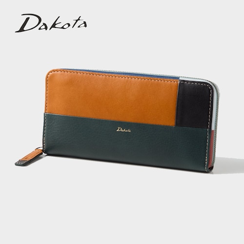 本革パッチワーク長財布