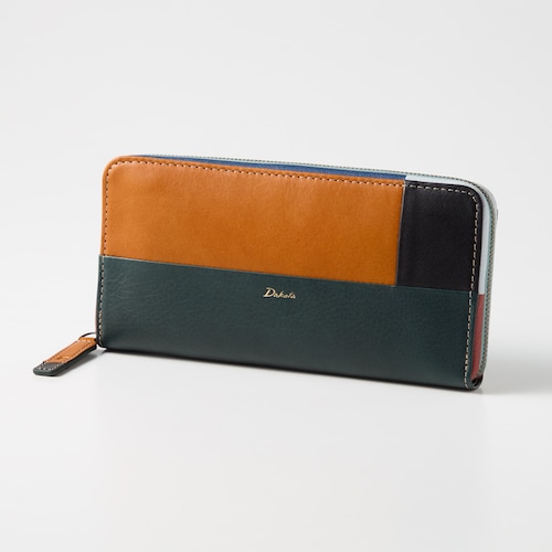 本革パッチワーク長財布