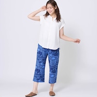 モデル身長168cm／Ｍ ※写真は撮影用のため股下+4cmになります。