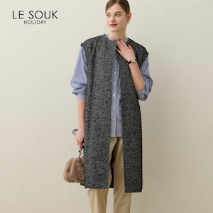 【ルスークホリデー/LE SOUK HOLIDAY】フェイクウールジレ