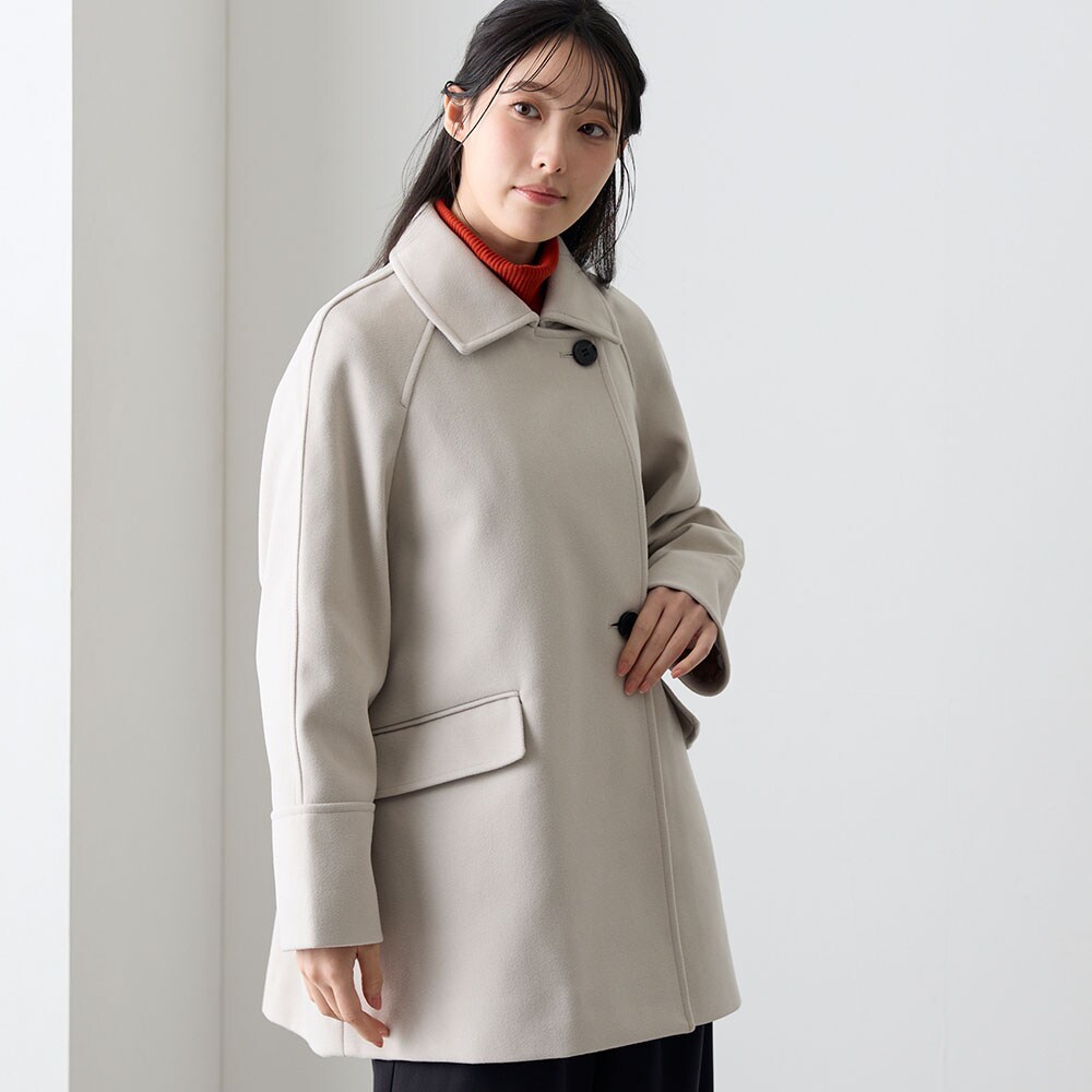 【ベルメゾン】ステンカラーミドル丈コート