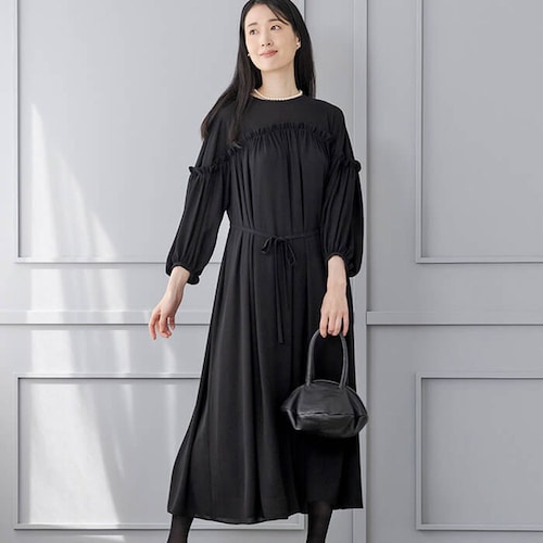 洗えるたっぷりギャザーのワンピース