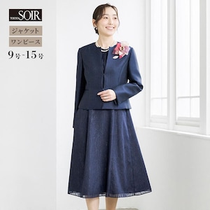 【東京ソワール/TOKYO SOIR】エレガントなジャカードワンピのセレモニースーツ