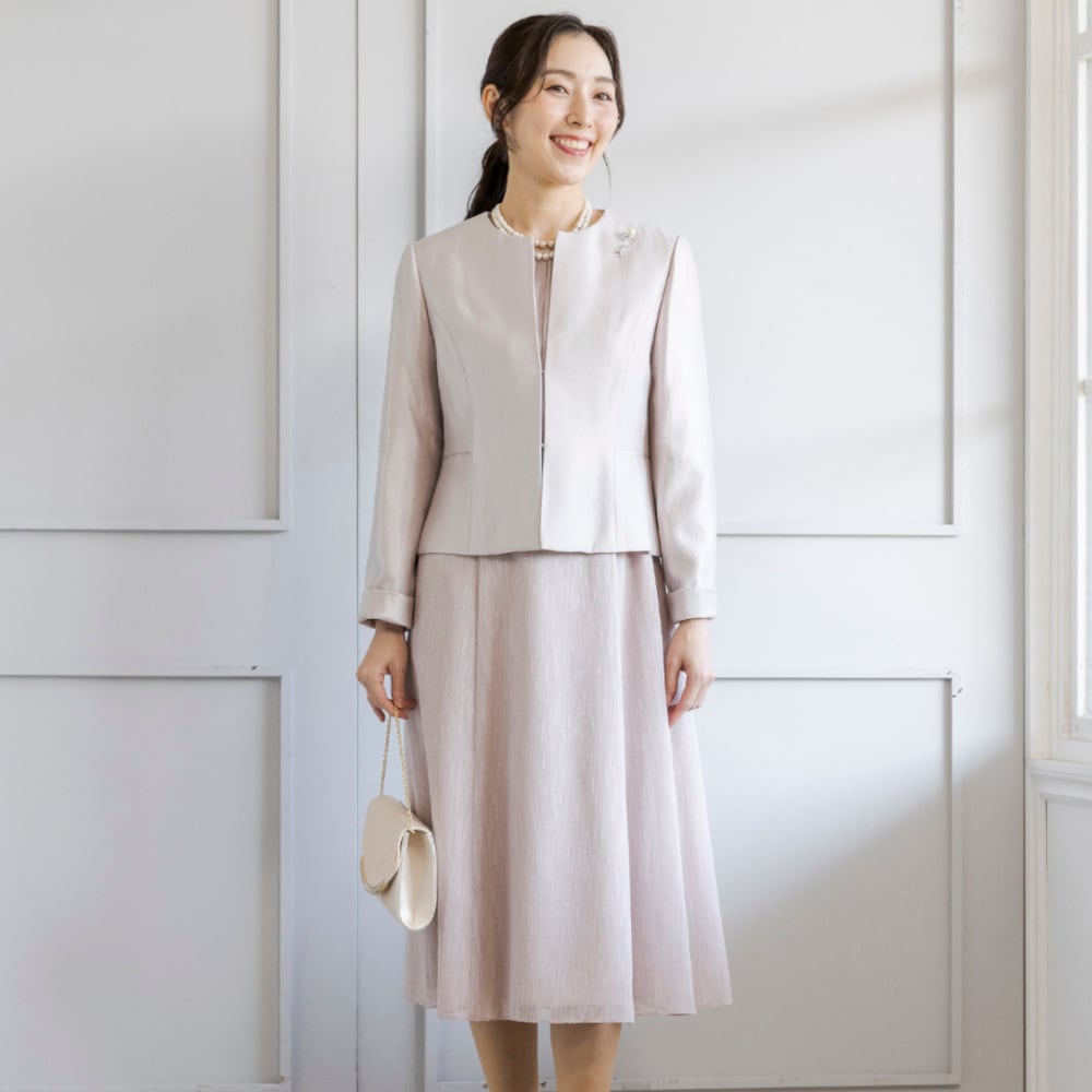 エレガントなジャカードワンピのセレモニースーツ(東京ソワール/TOKYO