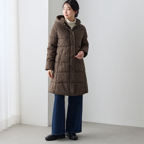 フード付き防風ロングコート