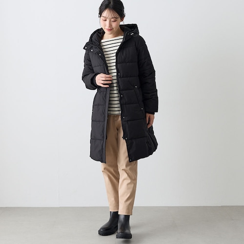 フード付き防風ロングコート