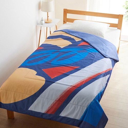 夏の色遊びを楽しむ接触冷感キルトケット