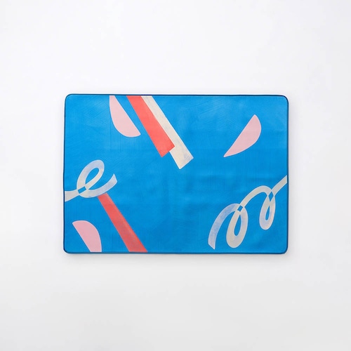 夏の色遊びを楽しむ接触冷感ウレタン入り撥水ラグ