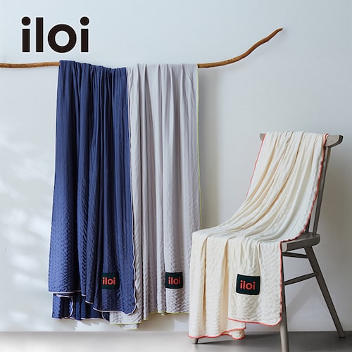 北欧スタイルのリバーシブルで使える接触冷感くしゅくしゅケット