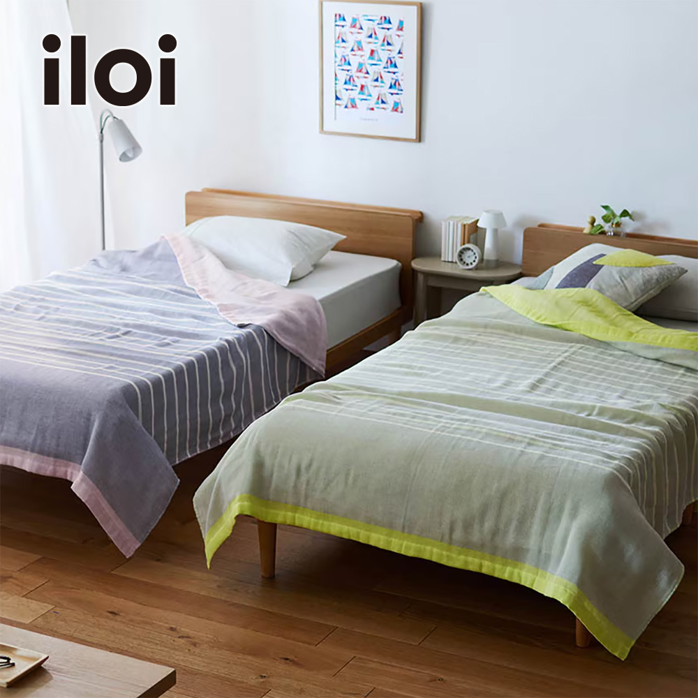 【iloi/イロアイ】北欧スタイルの今治産4重ガーゼケット 【SNSで話題】