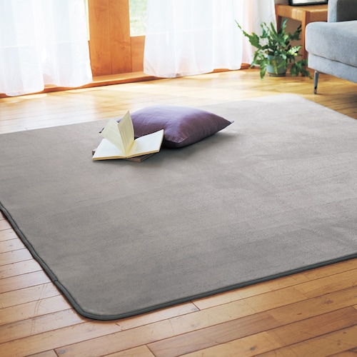 撥水・防汚・抗菌防臭・防ダニ加工付きの掃除がしやすいスッキリウレタン入りラグ