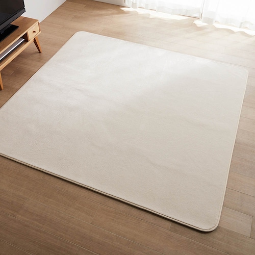 撥水・防汚・抗菌防臭・防ダニ加工付きの掃除がしやすいスッキリウレタン入りラグ