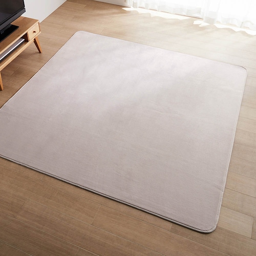 撥水・防汚・抗菌防臭・防ダニ加工付きの掃除がしやすいスッキリウレタン入りラグ