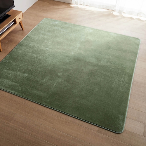 撥水・防汚・抗菌防臭・防ダニ加工付きの掃除がしやすいスッキリウレタン入りラグ