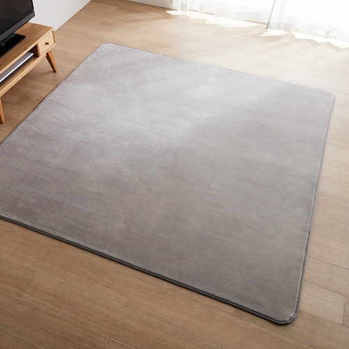 撥水・防汚・抗菌防臭・防ダニ加工付きの掃除がしやすいスッキリウレタン入りラグ