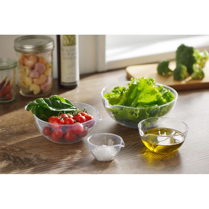 下ごしらえはかどる、電子レンジ対応軽くて割れないボウル4個セット