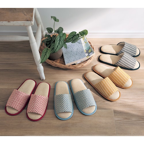 【6/5までセール中】 天然素材混のもっちりスリッパ