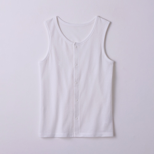 〈ベルメゾン×キヤスク〉 みんなが着やすい前開きメッシュタンクトップ３枚セット 【障害・病気・入院・介護・車椅子・バリアフリー・ユニバーサルウェア】