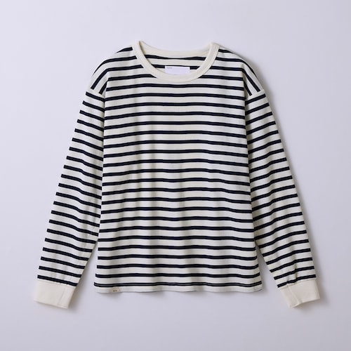 〈ベルメゾン×キヤスク〉 みんなが着やすいソフのびフライス長袖Ｔシャツ 【障害・病気・入院・介護・車椅子・バリアフリー・ユニバーサルウェア】