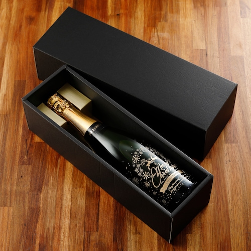 クリスマス 彫刻デザイン スパークリングワイン 【ご注文は12月16日まで】