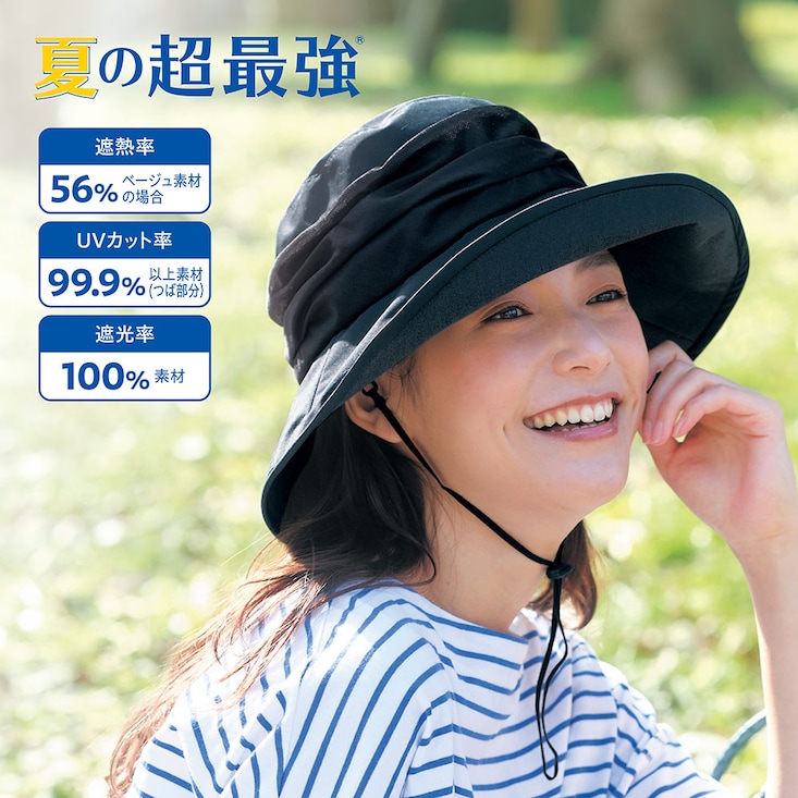 熱がこもりにくいメッシュ使いハット