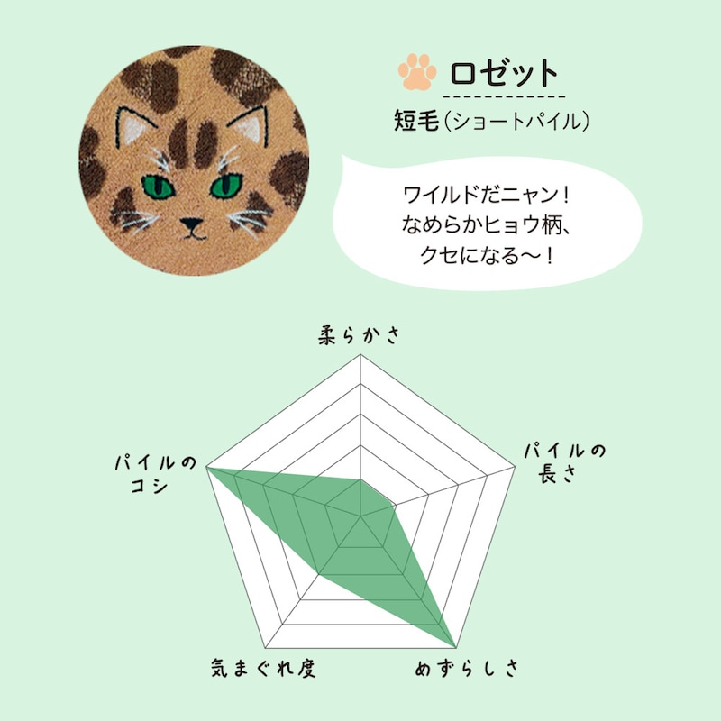 ロゼット／短毛（ショートパイル）