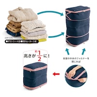 空気を抜きながら画像の手順で圧縮してください