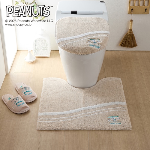 サーフ柄トイレマット・フタカバー「スヌーピー」