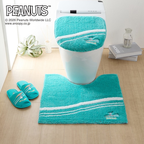 サーフ柄トイレマット・フタカバー「スヌーピー」