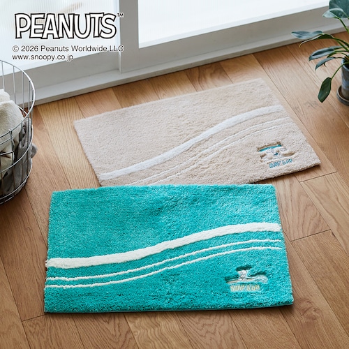 サーフ柄バスマット「スヌーピー」