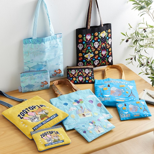 刺繍がかわいいポーチ／トートバッグ（選べるキャラクター)