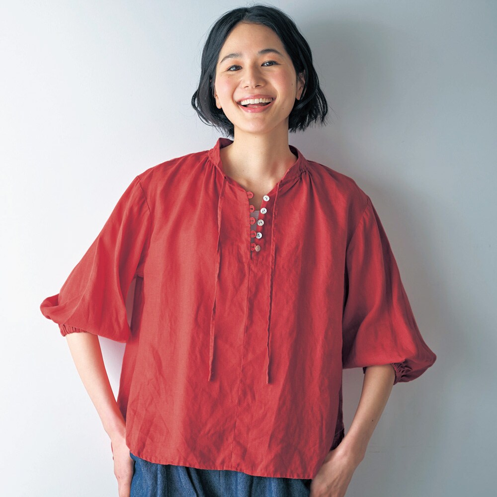 【ロウイング/Rowing】フレンチリネンブラウス