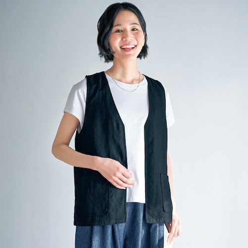 フレンチリネンベスト
