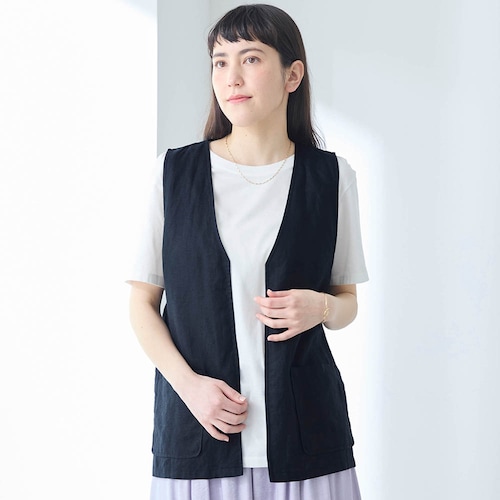 フレンチリネンベスト