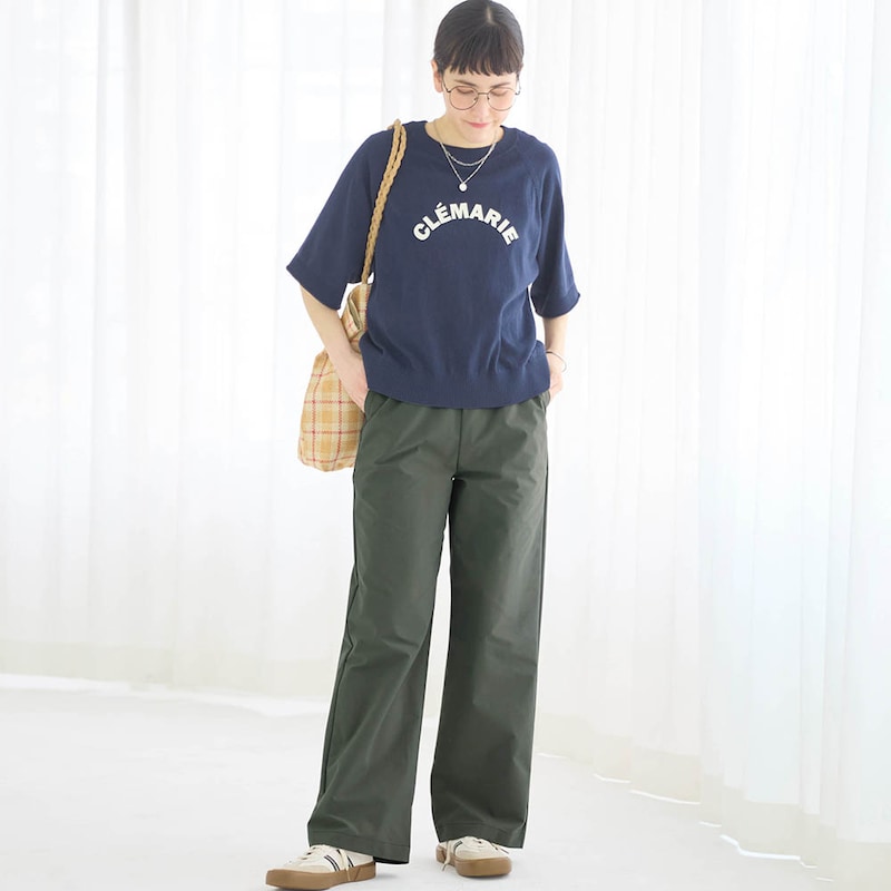 モデル身長166cm／M ※写真は撮影用のため股下+6㎝になります。