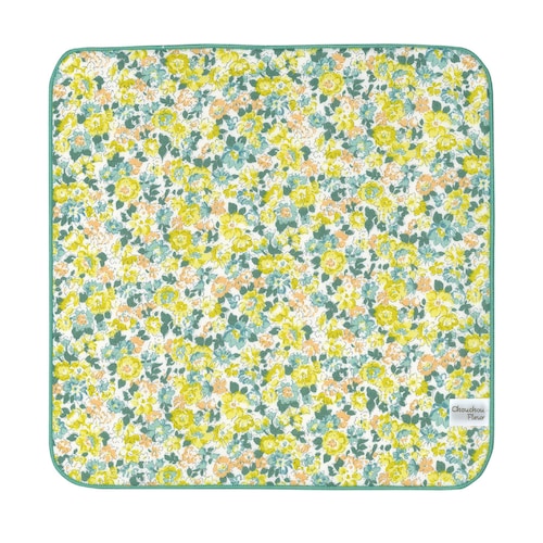 小花柄のガーゼパイルハンカチ