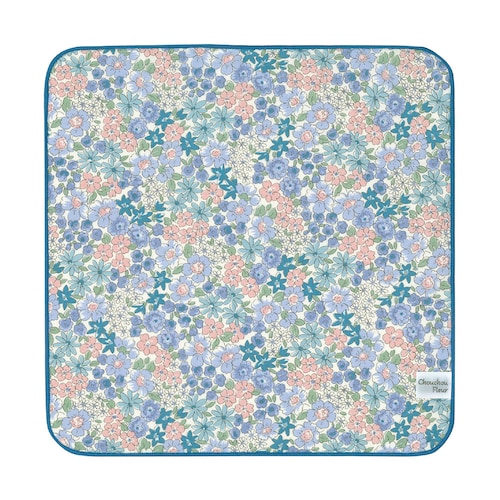 小花柄のガーゼパイルハンカチ