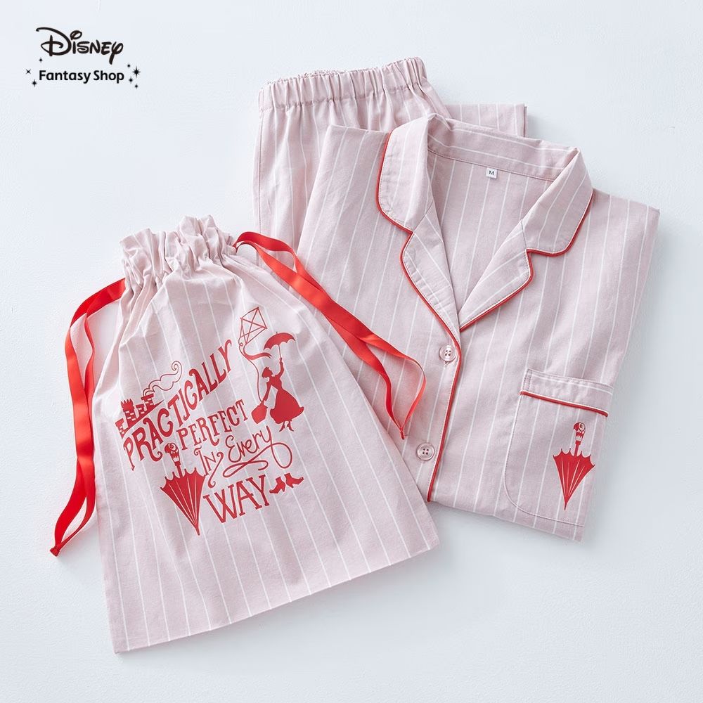 【ディズニー/Disney】巾着付きの先染めストライプパジャマ「メリー・ポピンズ」