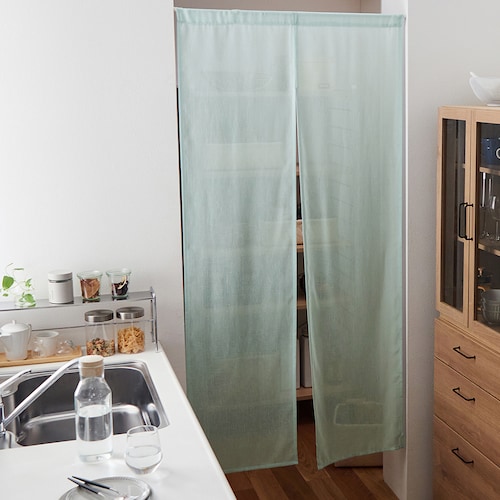 ほどよい透け感のリネン調のれん