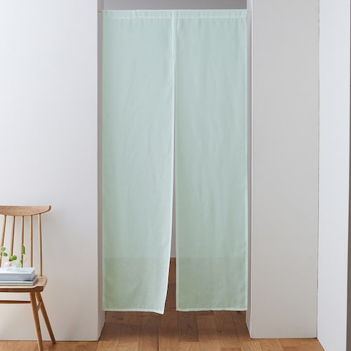 ほどよい透け感のリネン調のれん