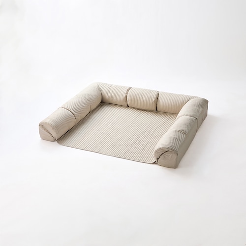 【専用別売パーツ】 綿素材を使ったカバーが洗えるダブルコーナーローソファーセット専用替えカバー