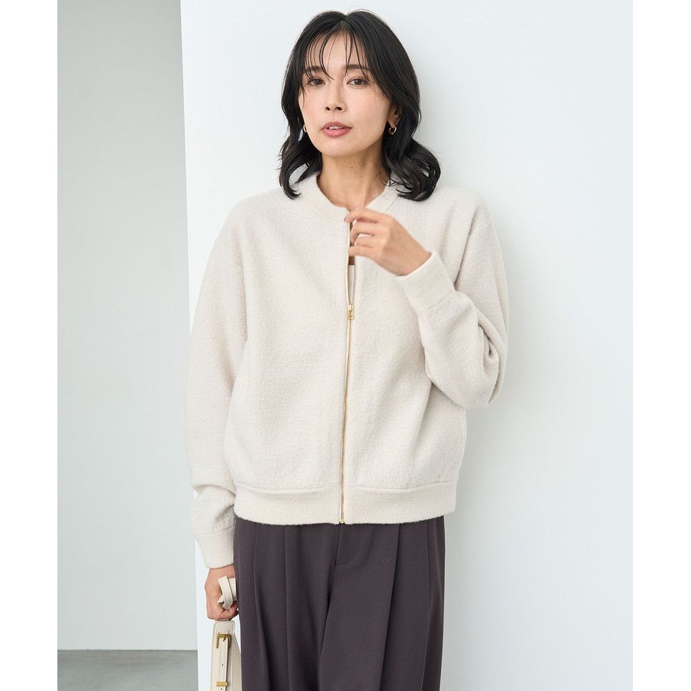 UNFILO アンフィーロ ウールミルド ZIPニットブルゾン 黒 M ウールミルド ZIPニットブルゾン / UNFILO | ファッション通販 【公式