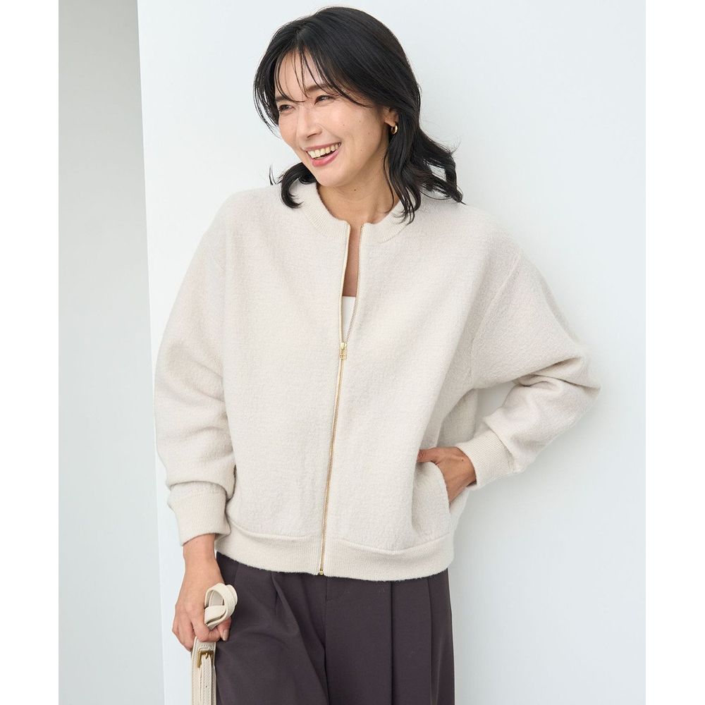 UNFILO／アンフィーロ】ウールミルド ZIPニットブルゾン(オンワード