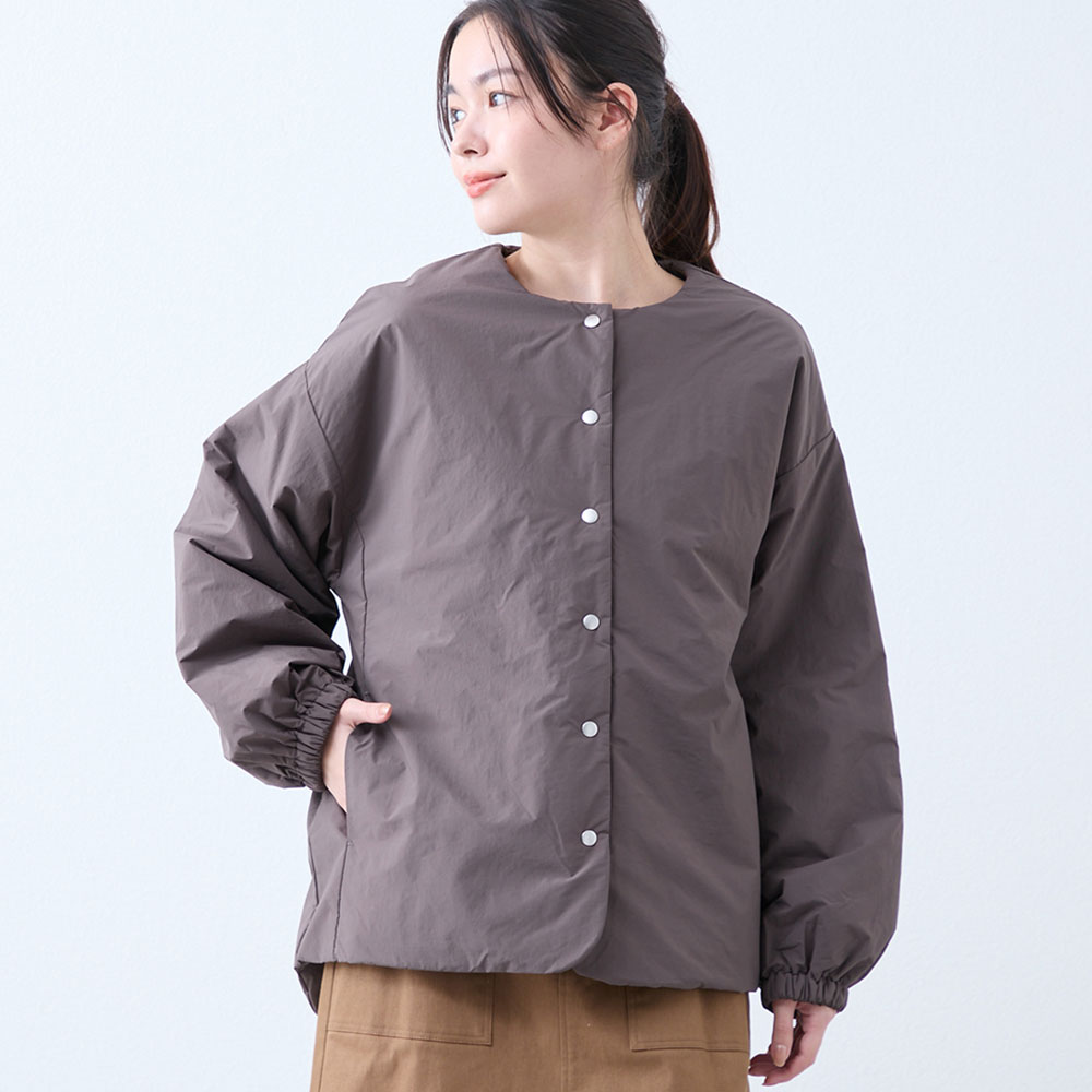 【ベルメゾン】軽量中綿ノーカラーブルゾン